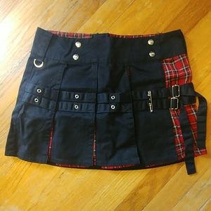 Tripp plaid goth mini skirt